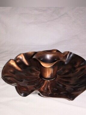 Vintage Gregorian Hammered Copper Candle Stick Holder Decor